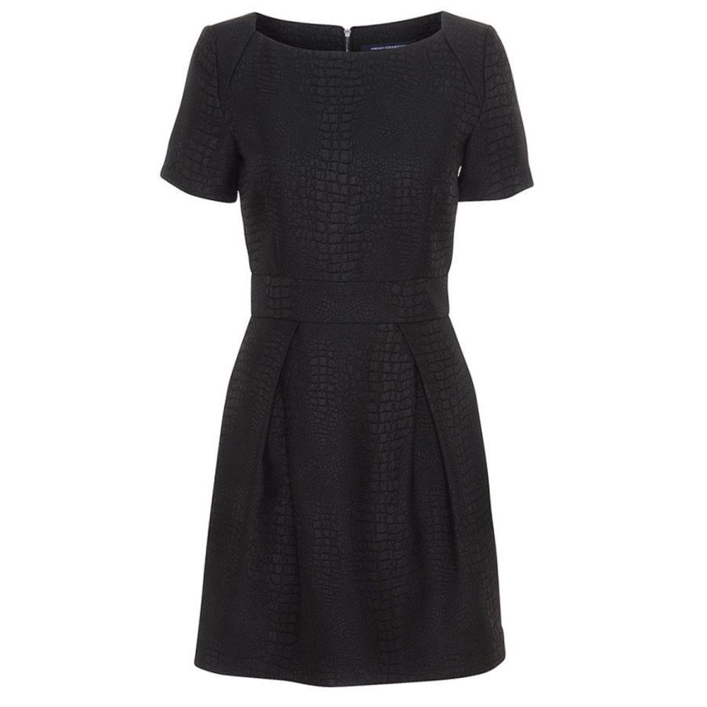 French Connection Black Knee-Length Sheath Dress